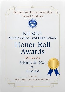 Middle & High School Honor Roll Awards